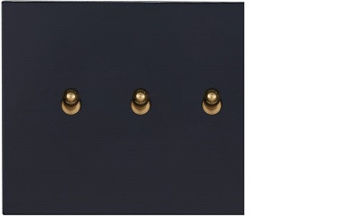 Выключатель тумблерный 3 кл. (внутренний монт.), Черный, Bilbao Salvador SJAN13A1A3