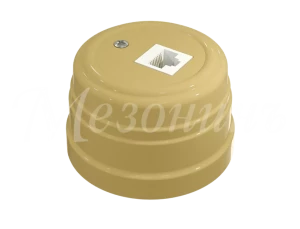 Розетка пластиковая компьютерная RJ45, песочное золото, ТМ МезонинЪ Усадьба GE30341-32