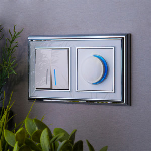 Рамка 2 местная металл, Хром/белый, Palacio Werkel W0021331