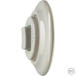 Выключатель кнопочный 1 кл. перекрестный, капучино глянцевый, Katy Paty LUGW7