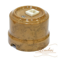 Розетка керамика компьютерная RJ45 Cat 6e, капучино Lindas 32130