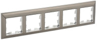 Рамка 5 местная, Хром/Никель, Brite IEK BR-M52-12-4-K23