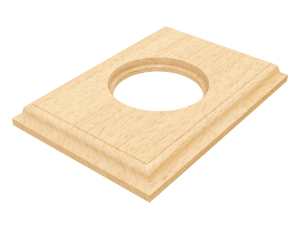 Рамка 1 местная деревянная (внутренний монт.), прямоугольник, Без тонировки, Лахта ТМ МезонинЪ GE70861-00