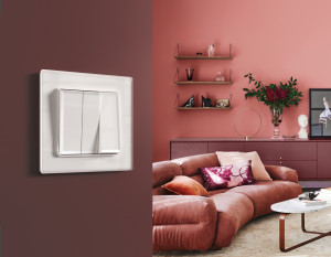 Рамка 2 местная стекло органическое, Белый, ALFA Platos Ambrella Volt AF330102