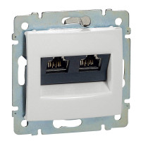 Розетка 2ая компьютерная RJ45 Cat. 6, белый, Valena Classic Legrand 774243