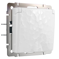 Розетка с З/К с крышкой, герметичная IP44, Hammer белый, Werkel W1271201