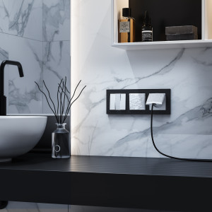 Розетка с З/К с крышкой, герметичная IP44, Hammer белый, Werkel W1271201