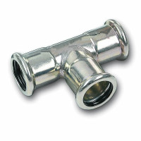 Тройник соединительный D18 мм., Сталь нержавеющая, Villaris-Loft Natural Premium 3071816