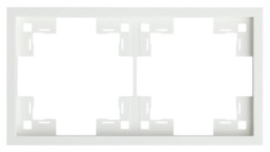 Рамка 2 местная, Белый сатин, Standart Rikett 35820 MW