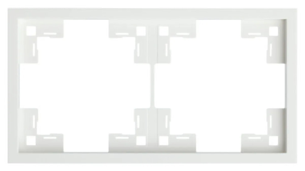 Рамка 2 местная, Белый сатин, Standart Rikett 35820 MW