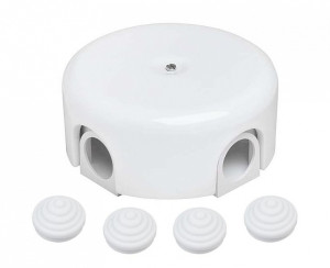 Распаечная коробка керамика D78х30 белый Bironi B1-521-01-K