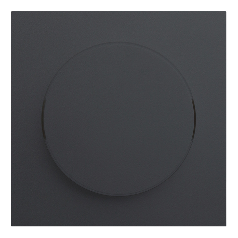 Лицевая панель для поворотного диммера, Черный сатин, Rikkett 35721 MB Лицевая панель для поворотного диммера, Черный сатин, Rikkett 35721 MB