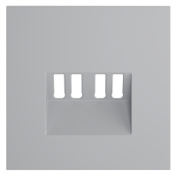 Лицевая панель для розетки акустической 4-местной, Серый, S70 Voltum VLS001516