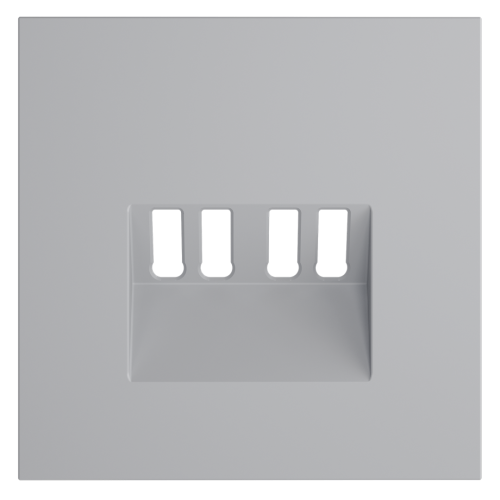 Лицевая панель для розетки акустической 4-местной, Серый, S70 Voltum VLS001516