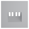 Лицевая панель для розетки акустической 4-местной, Серый, S70 Voltum VLS001516