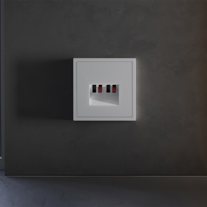 Лицевая панель для розетки акустической 4-местной, Серый, S70 Voltum VLS001516