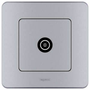 Розетка телевизионная TV, алюминий, INSPIRIA Legrand 673852