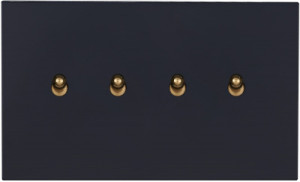 Выключатель тумблерный 4 кл. (внутренний монт.), Черный, Bilbao Salvador SJAN13A1A4