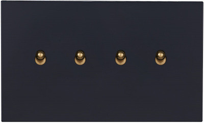 Выключатель тумблерный 4 кл. (внутренний монт.), Черный, Bilbao Salvador SJAN13A1A4