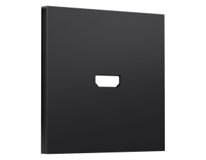 Лицевая панель розетки HDMI, Черный матовый, Sigma Quant Ambrella Volt SP8140
