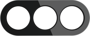 Рамка 3 местная стекло 94x236, черный, Favorit Runda Werkel WL21-frame-03 (W0035108)