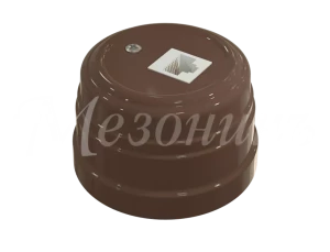 Розетка пластиковая компьютерная RJ45, какао, ТМ МезонинЪ Усадьба GE30341-70