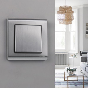 Лицевая панель выключателя 1 кл., Глянцевый никель, Werkel W1119002