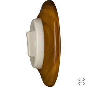 Выключатель кнопочный 1 кл. перекрестный, вишня глянцевая, Katy Paty LIPAGSl7