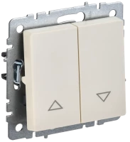 Выключатель жалюзи, Бежевый, Brite IEK BR-V15-0-10-K10