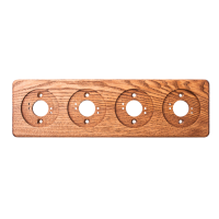 Рамка 4 местная деревянная на бревно D220 мм, Ясень в масле, DecoWood ОМРкв4М-220