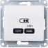 Розетка USB для быстрой зарядки, тип C 65ВТ, Перламутр, AtlasDesign SE GSL000627