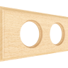 Рамка 2 местная деревянная (внутренний монт.), прямоугольник, Без тонировки, Лахта ТМ МезонинЪ GE70862-00