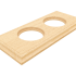 Рамка 2 местная деревянная (внутренний монт.), прямоугольник, Без тонировки, Лахта ТМ МезонинЪ GE70862-00