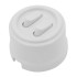 Выключатель пластик кнопочный без фиксации 2 кл., Белый, Bironi B1-222-21-PB
