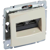Розетка 2ая компьютерная RJ45 Cat. 6, слоновая кость, Valena Classic Legrand 774143