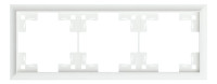 Рамка 3 местная, Белый сатин, Standart Rikett 35830 MW