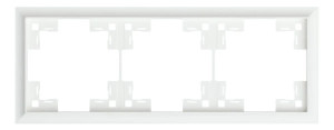 Рамка 3 местная, Белый сатин, Standart Rikett 35830 MW