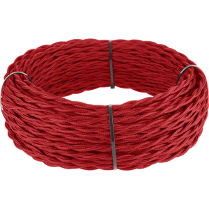 Ретро кабель витой 2x1,5 красный (50м) Werkel a041895 (W6452548)