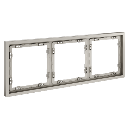 Рамка 3 местная, пластик, Кашемир, VOLTUM S70 VLS100303