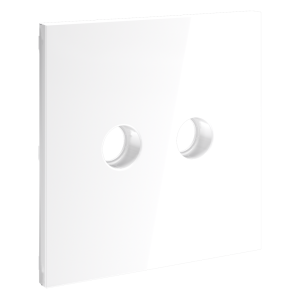 Лицевая панель для розетки телевизионной оконечной TV+SAT, Белый глянцевый, Voltum S70 VLS001601