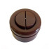 Выключатель пластиковый кнопочный 2 кл., цв. коричневый, Interior Electric С-2011