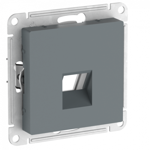 Лицевая панель для розетки компьютерной RJ45 Keystone, Грифель, AtlasDesign SE ATN000784