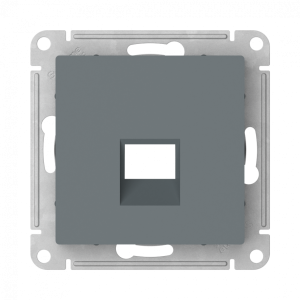 Лицевая панель для розетки компьютерной RJ45 Keystone, Грифель, AtlasDesign SE ATN000784