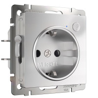 Умная розетка с З/К с Wi-Fi, Серебрянный, Werkel W1171606