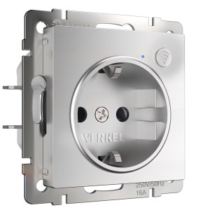 Умная розетка с З/К с Wi-Fi, Серебрянный, Werkel W1171606