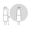 Лампа светодиодная Gauss G4 2W 3000K прозрачная 107707102
