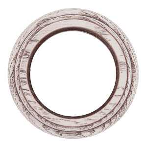 Рамка 1 местная деревянная на бревно D260 мм, восьмерка, Дуб выбеленный/Корич. патина, Salvador НО31ВДК260