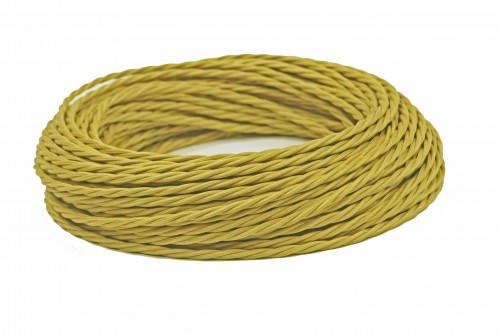 Ретро кабель витой 2x0,75 песочное золото, Interior Wire ПРВ2075-ПЧЗ