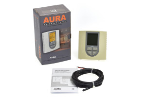 Терморегулятор теплого пола программируемый, Кремовый, AURA VTC 770