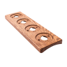 Рамка 4 местная деревянная на бревно D240 мм, ясень в масле, DecoWood ОМРкв4М-240
